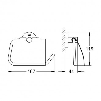 Держатель для туалетной бумаги Grohe Essentials 40367001. . фото 3