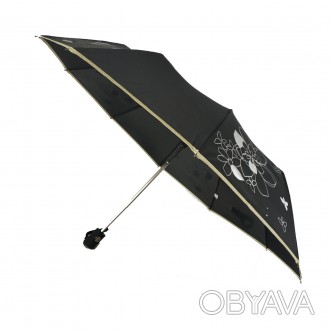 Женский зонт "Lilu" с изображением цветов, полуавтомат на 10 спиц от фирмы "Max". . фото 1