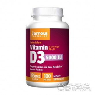 
 
Jarrow Formulas Vitamin D3 125 mcg (5000 UI) поставляет в организм холекальци. . фото 1