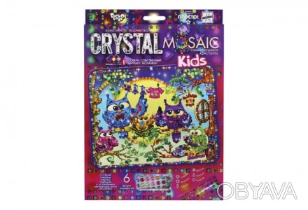 Набір Мозаїка з кристалів Crystal Mosaic Kids 10 Совушки Danko Toys CRMk-01-10
 . . фото 1