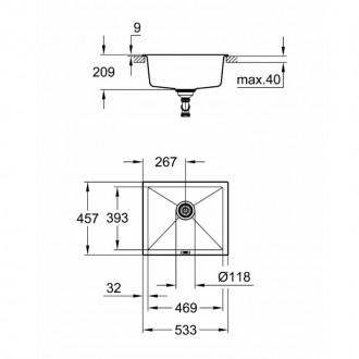 Кухонная мойка Grohe Sink K700 Undermount 31654AP0. . фото 3