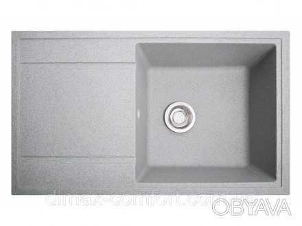 Мойка искусственный камень Solid ТОТАЛ 860x510 серый гранит Страна производитель. . фото 1