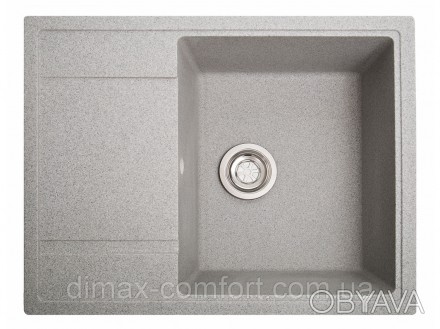 Мойка искусственный камень Solid ОПТИМА 650x510 серый гранит Страна производител. . фото 1