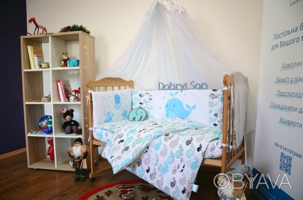 Комплект постельного белья для новорожденных в кроватку “Леко”, выполнен из нату. . фото 1