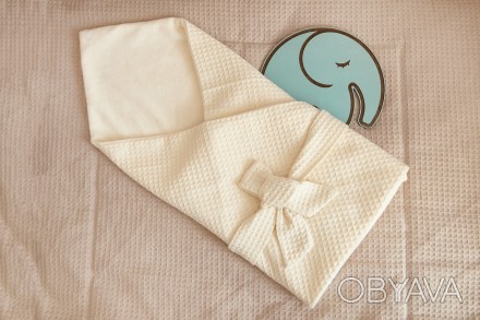 Двухсторонний конверт-плед для малыша с пояском 140 см. 
	Плед состоит из ткани . . фото 1