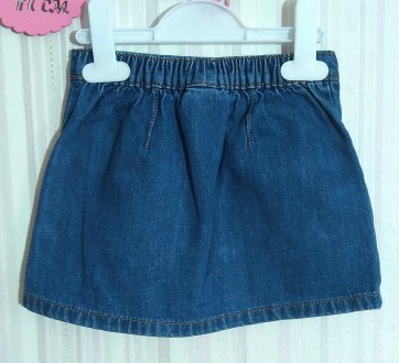 Синяя джинсовая юбка от Next с кармашками в размере 1,5-2 года.
100% хлопок.
С. . фото 4