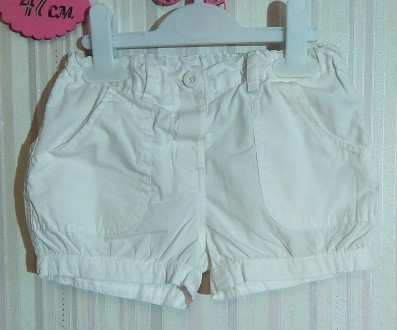 Белые тонкие шорты от Gloria Jeans для девочки в размере 1-2 года.
Состояние от. . фото 2