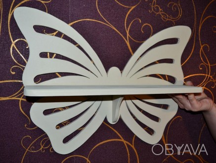 Полочка метелик ручної роботи
Висота 36 см
Ширина 43 см
Глибина 9.5 см
Колір. . фото 1