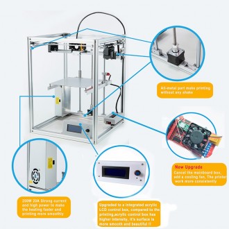 новый, в упаковке, 3D принтер. составные части металлические. алюминиевый сплав . . фото 3