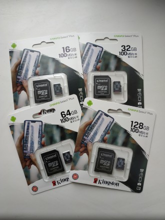 Карта памяти микро SDXC Kingston Canvas Select Plus 64 гб класс 10 UHS-1 A1 с ад. Кропивницкий. фото 1 Карта памяти микро SDXC Kingston Canvas Select Plus 64 гб класс 10 UHS-1 A1 с ад. Кропивницкий. фото 1
