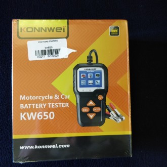 Тестер автомобильного аккумулятора KONNWEI KW650 6 в/12, 100-2000 CCA(последняя . . фото 10