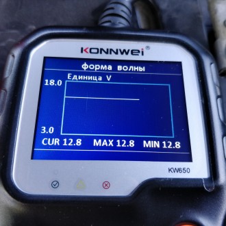 Тестер автомобильного аккумулятора KONNWEI KW650 6 в/12, 100-2000 CCA(последняя . . фото 5