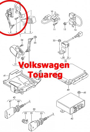 Тяга датчика положення кузова задня Фольксваген Туарег Volkswagen Touareg GP (20. . фото 6