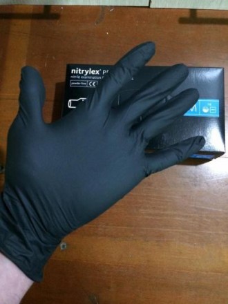 Перчатки нитриловые одноразовые размер XL L M S XS минимальный заказ 2 ящика (20. . фото 2