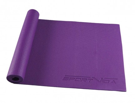  Гимнастический коврик йога мат SportVida Pvc 6 мм SV-HK0052 Violet для фитнеса,. . фото 2