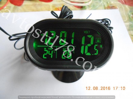 Часы (электронные с датчиком температуры и вольтметром)Заводской номер7009VПроиз. . фото 2