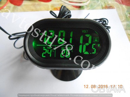 Часы (электронные с датчиком температуры и вольтметром)Заводской номер7009VПроиз. . фото 1