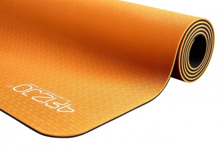 Гимнастический фитнес коврик мат 4FIZJO Tpe 6 мм 4FJ0034 Orange-Black для заняти. . фото 4