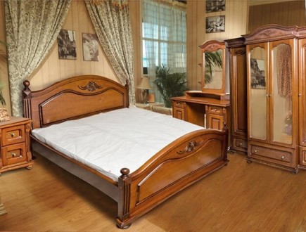 Ціна в оголошенні вказана за дубове ліжко Елізабет в деревоподібному кольор. . фото 5