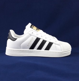 Кроссовки белого цвета в стиле Adidas Superstar ТОП качество. Верх выполнен из м. . фото 5