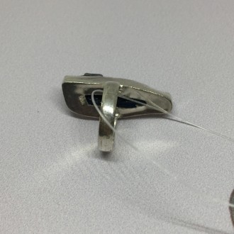 Элегантное кольцо с натуральным камнем кианит в серебре. Размер 16,0
 кольцо с к. . фото 9