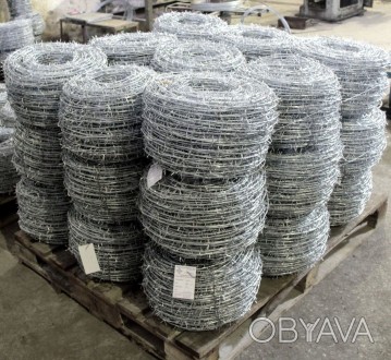 Колючая проволока оцинкованная, двухосновная колючка