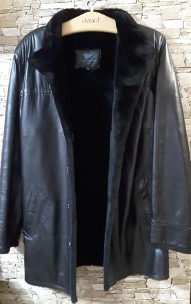 Зимняя куртка, дублёнка из натуральной гладкой глянцевой кожи тоскана ( дубленоч. . фото 4