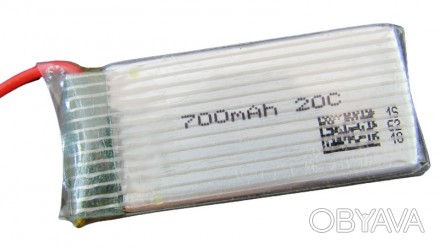 Высокотоковый аккумулятор LiPo 3.7V 20C 802351 700mah jst 19.5g.. . фото 1