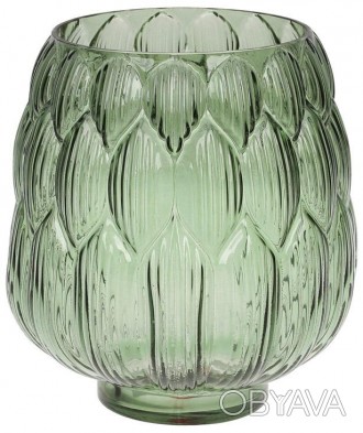 Стеклянная ваза Ancient Glass Артишок для цветов, настольная. Размер: 13х18х20см. . фото 1
