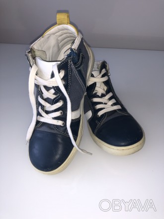 Ботинки для мальчика Chicco, верх комбинирований (кожа, джинс), внутри кожа; раз. . фото 1