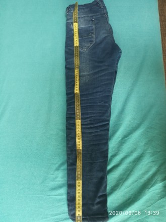 Джинсы зимние Cemix, на 10-11 лет, р.134-140, синие, 4 кармана, с утяжкой- резин. . фото 2