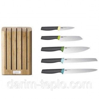 Набор ножей Joseph Joseph Elevate 5 шт 10300
Набор ножей на бамбуковой подставке. . фото 3
