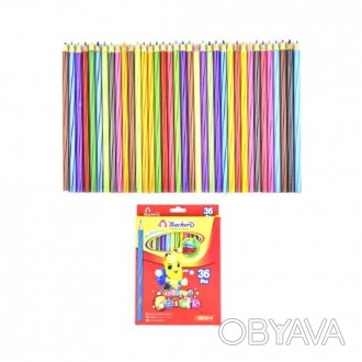 Набор состоит из 36 цветных карандашей.Бренд: TeacherDУпаковка: КоробкаЦвет: Раз. . фото 1