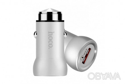 Hoco Z4 автомобильное зарядное устройство с поддержкой QC2.0 выход 2.1A с кониче. . фото 1