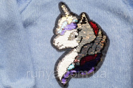 Нарядный детский свитер Pony для девочки, голубой Модный свитер для девочки из п. . фото 5