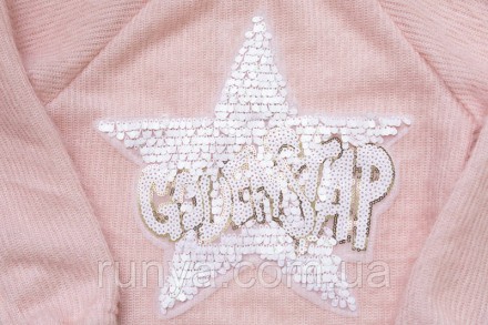 Подростковый нарядный свитер для девочки Golden Star, пудра. Модный свитер для д. . фото 4