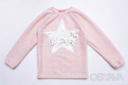 Подростковый нарядный свитер для девочки Golden Star, пудра. Модный свитер для д. . фото 1