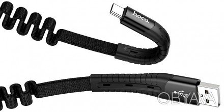 Кабель USB Hoco U78 Cotton Treasure Elastic USB Type-C Cable Black