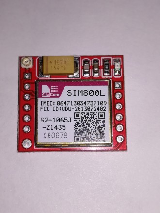 GSM модуль на базе SIM800L.

Характеристики:
Питание - 3.7-4.2 В
Частоты GSM. . фото 2