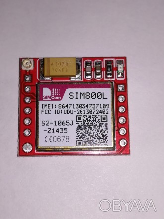 GSM модуль на базе SIM800L.

Характеристики:
Питание - 3.7-4.2 В
Частоты GSM. . фото 1