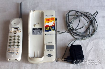 Продается беспроводной стационарный телефон Panasonic KX-TC1205UAW белого цвета.. . фото 1