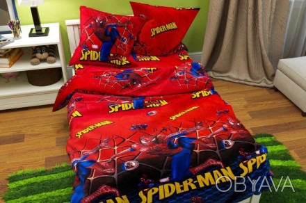 Комплект постельного белья Спайдермен, Человек-Паук красная из Бязи Голд
Ткань и. . фото 1