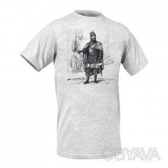 Модель однотонной футболки с рисунком "Вещий Олег" выпущена специально для военн. . фото 1