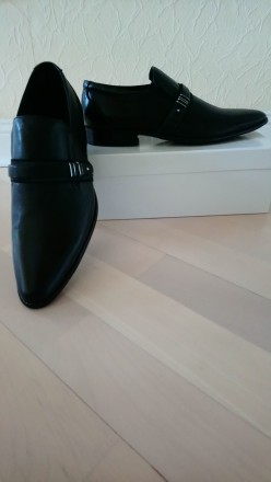 Туфли мужские, модельные, чёрные, кожа, размер 40. . фото 8