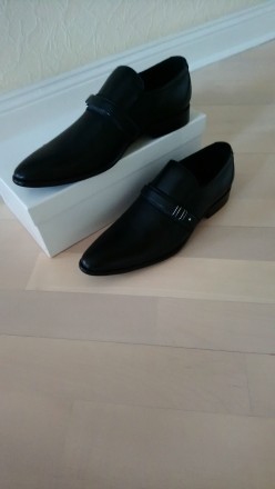 Туфли мужские, модельные, чёрные, кожа, размер 40. . фото 6