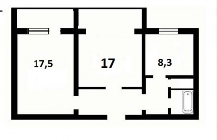  2-комнатная квартира с отличной планировкой, серия КТ, 2-й этаж 12-ти этажного . . фото 9