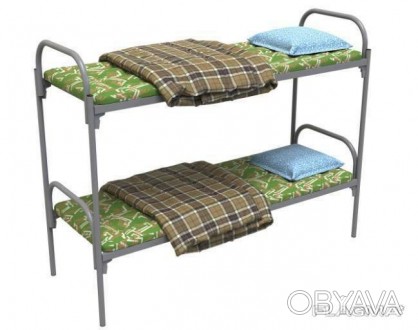 Комплект для рабочих кровать с ватным матрасом, подушкой и одеялом - Эконом - 2
. . фото 1