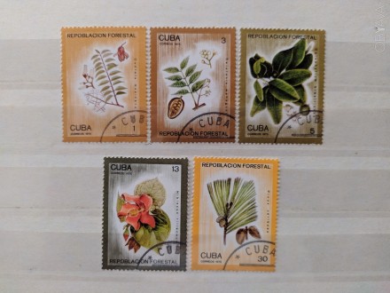 "Флора ." Растения. Цветы ". Куба.
Серия состоит из 5 марок.
Го. . фото 1