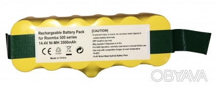 Аккумулятор для пылесоса iRobot Roomba 500 3500mAh 14.4V желтый. . фото 1