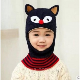 Шапка-шлем детская теплая зимняя Fox. Верх акрил+шерсть, подклад микроплюш.
Шапо. . фото 2
